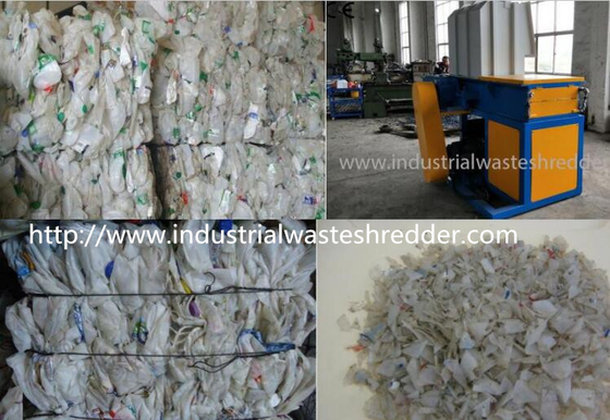 Ein guter Preis. Große Kapazitäts-Plastikflaschen-Zerkleinerungsmaschinen-Maschine, doppelter Wellen-Schrott-Glasflaschen-Reißwolf Online